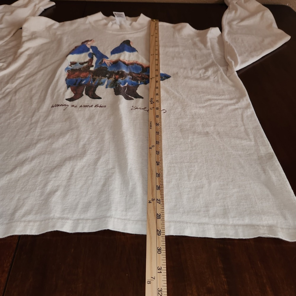 Vintage Native Art Shirt Mens XL Wearing the World Robes Carol Grigg Long Sleeve - Picture 11 of 12
